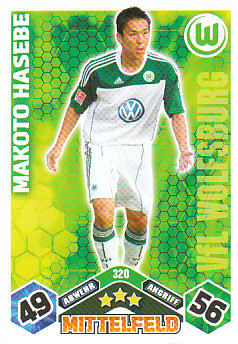 Makoto Hasebe VfL Wolfsburg 2010/11 Topps MA Bundesliga #320